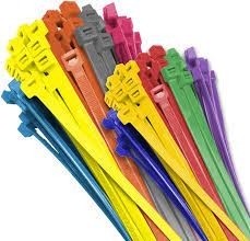 ราคาดี PA66 สายผูกไนลอนล็อคตัวเอง 1 มม. ทนต่อรังสียูวี 250 มม. Zip Ties หลากสี ออนไลน์